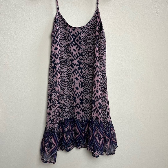 AMERICAN RAG CIE ENERGY PURPLE BOHO FLOWY SLEEVELESS DRESS SIZE MEDIUM PREOWNED - Picture 5 of 5